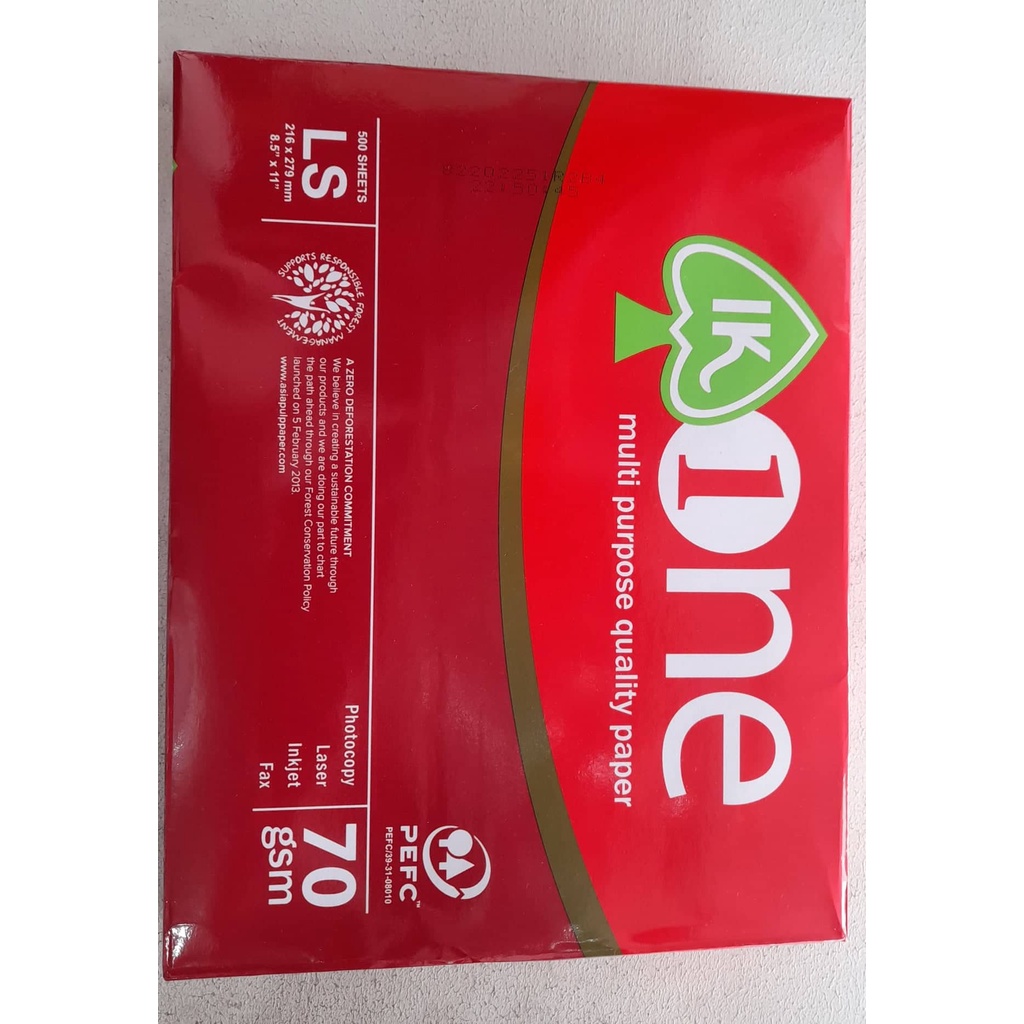 IK one Multi-Purpose bondpaper (Premium Quality) Short, A4 and Long ...