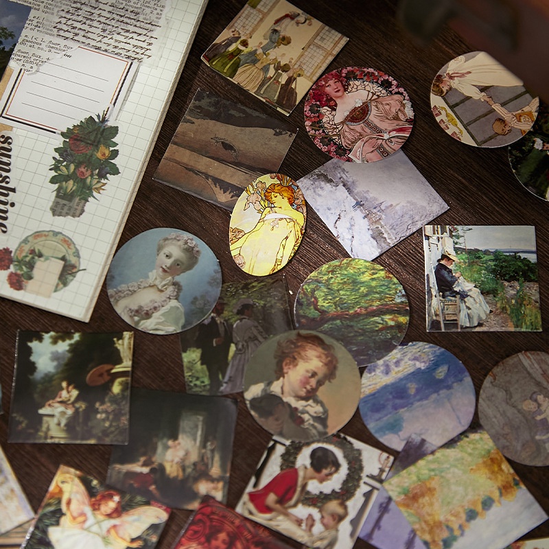 MOHAMM 45 Sheets Vintage Old-time Character Stickers | Shopee Philippines