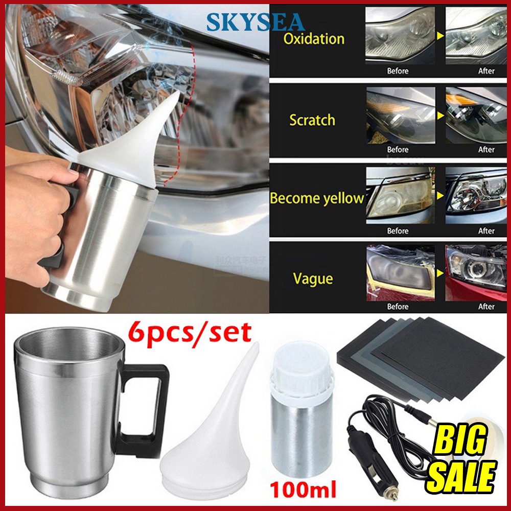 Car Headlight Lens Restoration Kit Headlamp Lens Restore Oxidation