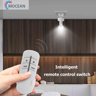 Wireless remote control smart timer switch E27 lamp holder AC110V 220V  house multi light switch Kids room bedroom timer switch 