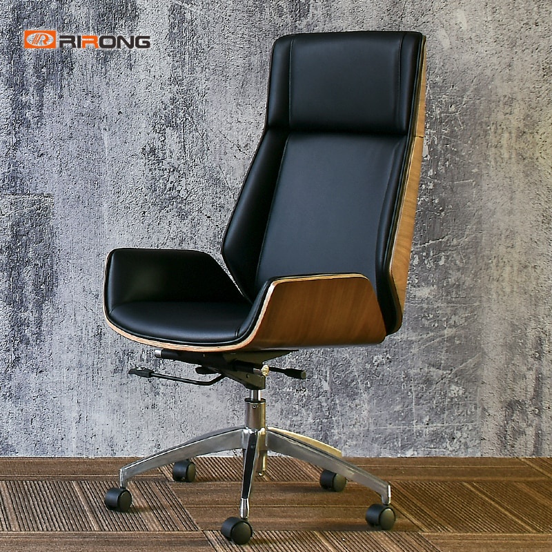 KRUZO Studio Designer Walnut Modern High Back Office Chair | Shopee ...