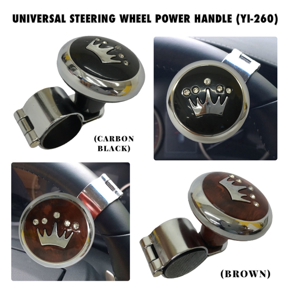 LD Car Hand Control Steering Wheel Power Handle Spinner Knob Handle ...