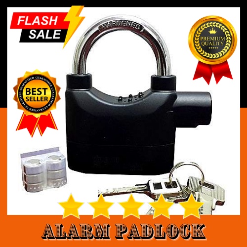 NTS Heavy Duty Anti Theft Alarm Lock Padlock with alarm and FREE