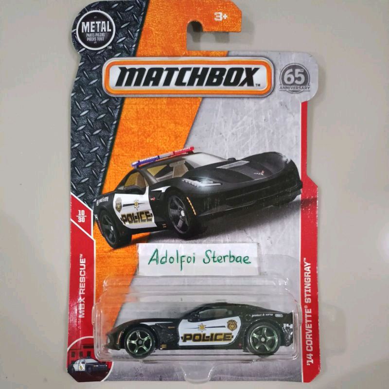 Matchbox '14 corvette stingray mbx rescue police 65th anniversary ...