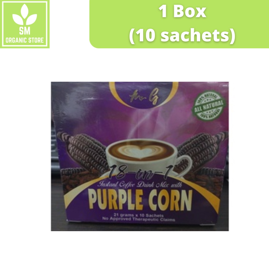 Purple Corn 18 in 1 Instant Coffee Drink Mix 10 sachets x 21g Shopee