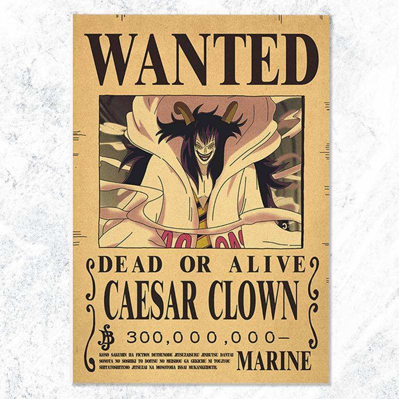 New Edition One Piece Poster CAESAR CLOWN One Piece Wanted Posters 28 ...