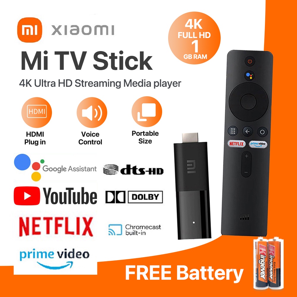 Xiaomi Mi TV Stick 1080p 4K Mi TV Box S Google Assistant Chromecast ...