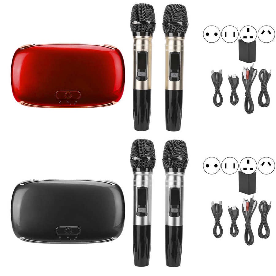 100240v K8 Usb Karaoke Machine Wireless Sound Card Microphone Home Tv