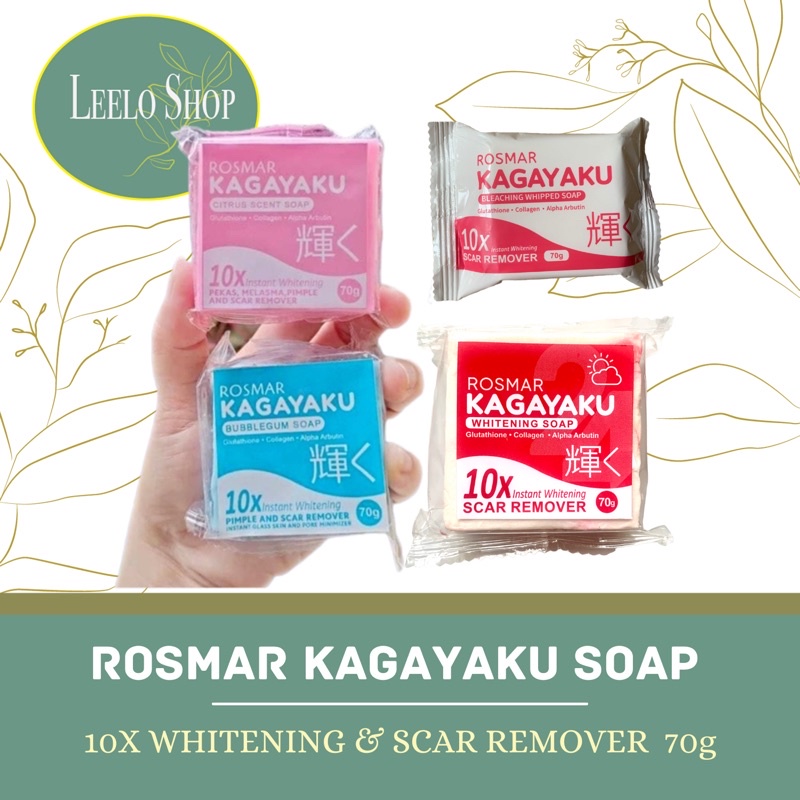 Rosmar Kagayaku Bleaching Whipped Soap 10x Instant Whitening 70g, Leelo  Shop PH