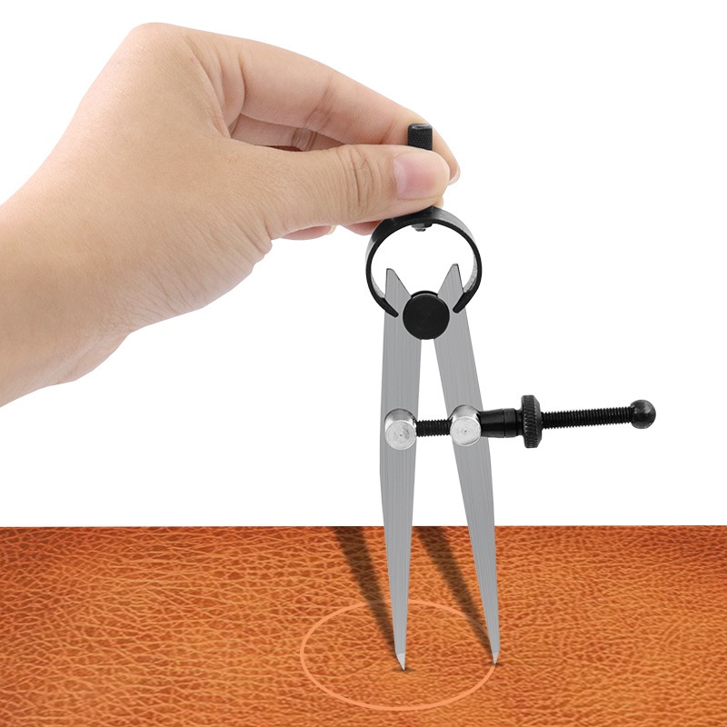 S/M/L Adjustable Lockable Steel Divider Wing Leather Compass Spacing ...