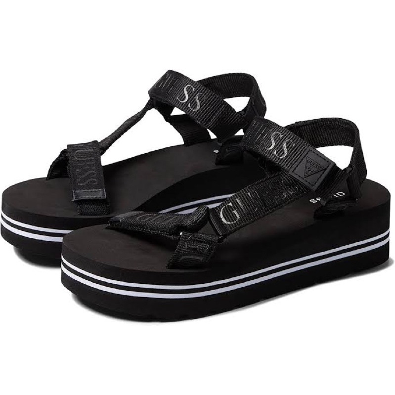 GUESS Women's Avin Logo Sport Sandals, black Shopee Philippines