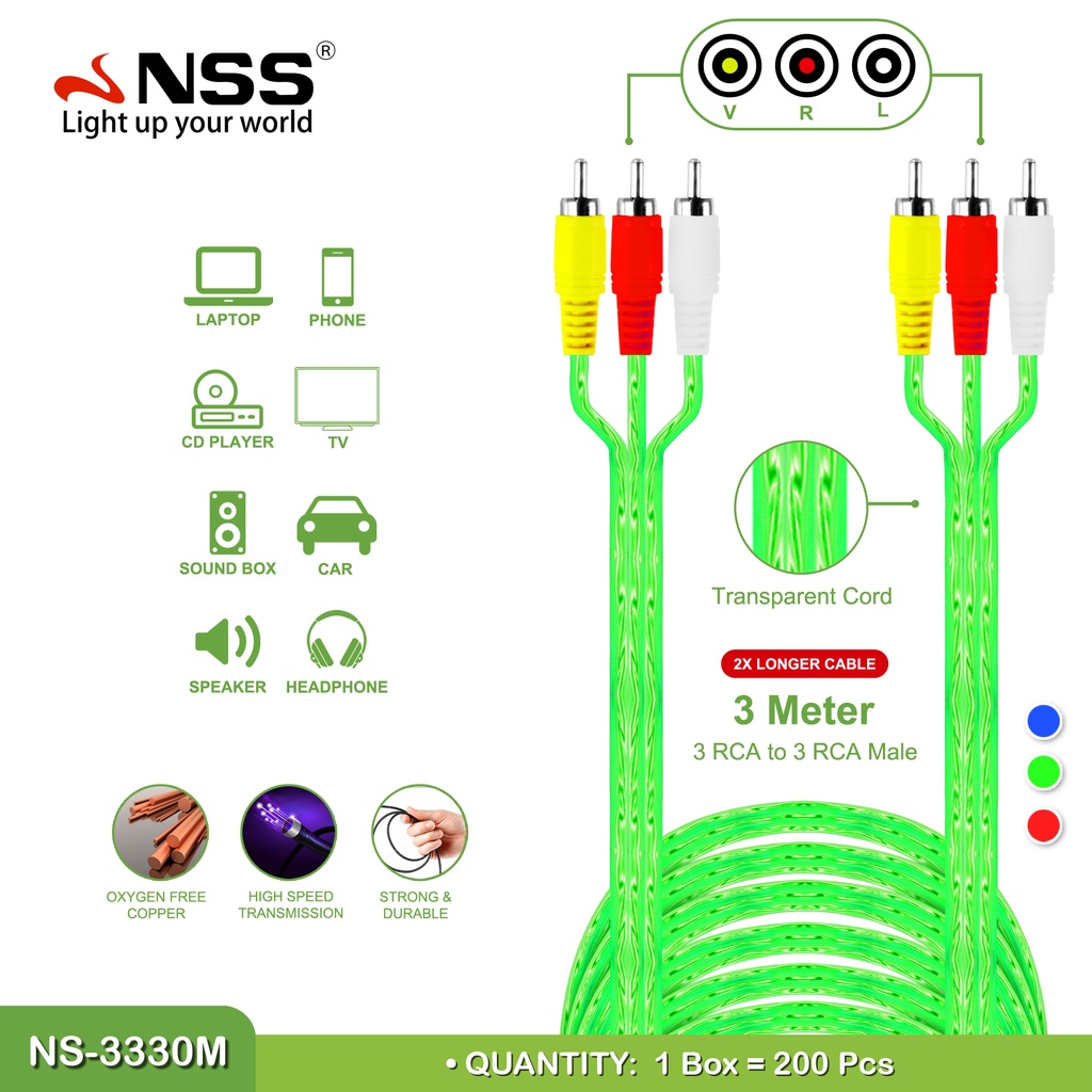 NSS AV WIRE Audio Cable Adapter Cord Power CordAC Adapter Power Supply ...