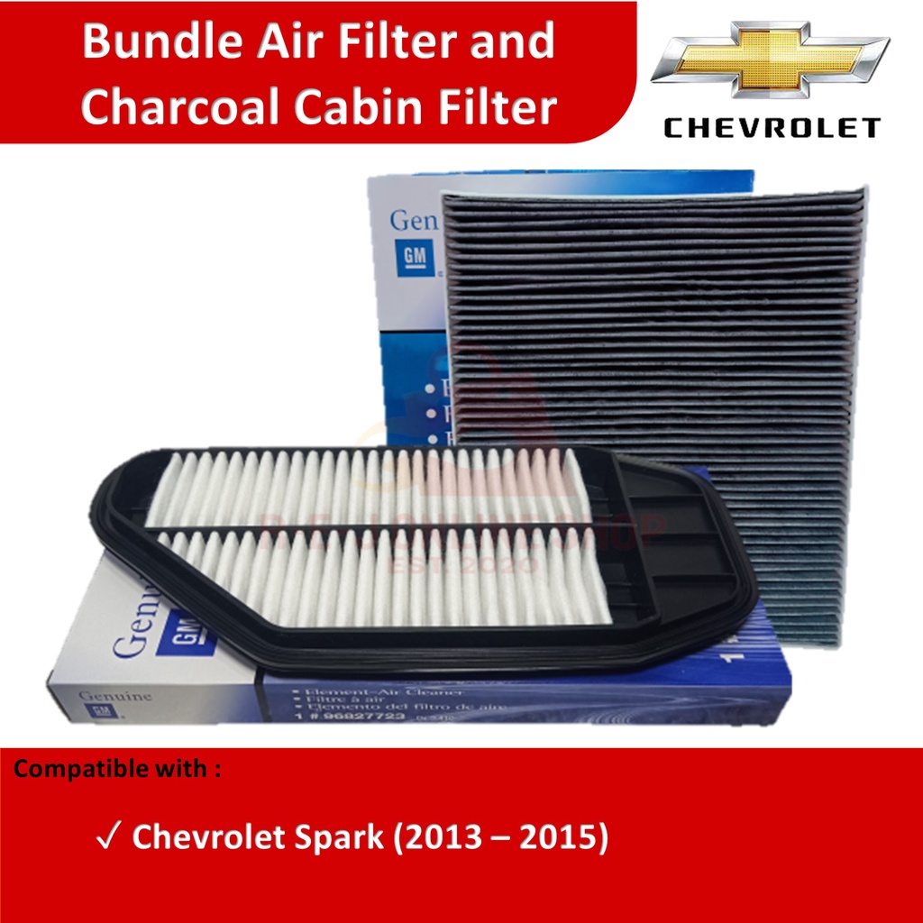 Bundle Air Filter and Charcoal Cabin Filter for Chevrolet Spark (2013 ...