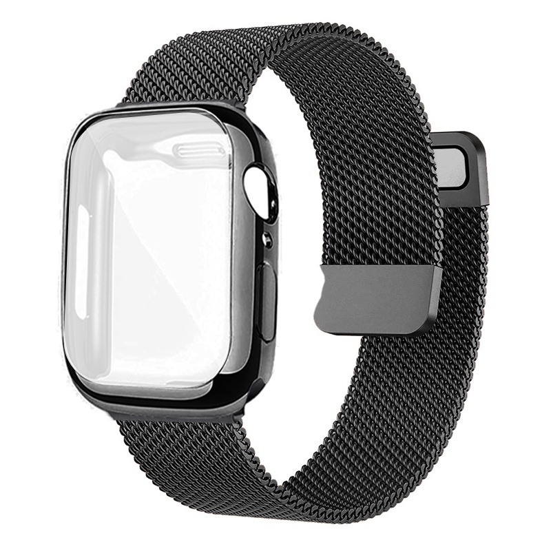 Milanese strap case For Apple Watch strap 49MM 41mm 45mm Series 8 7 6 SE Band 38mm 42mm 44mm 40mm Iwatch 5 4 3 Stainless Steel metal bracelet