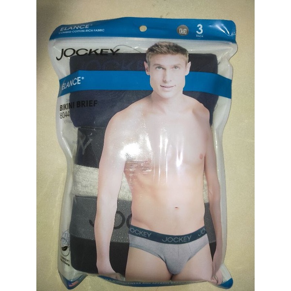 Jockey® ELANCE Cotton Rich Men's Bikini Brief - 3 pack
