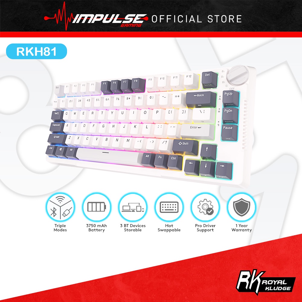 Royal Kludge RKH81 RGB Mechanical Gaming Keyboard (Hot-Swap / Wired ...
