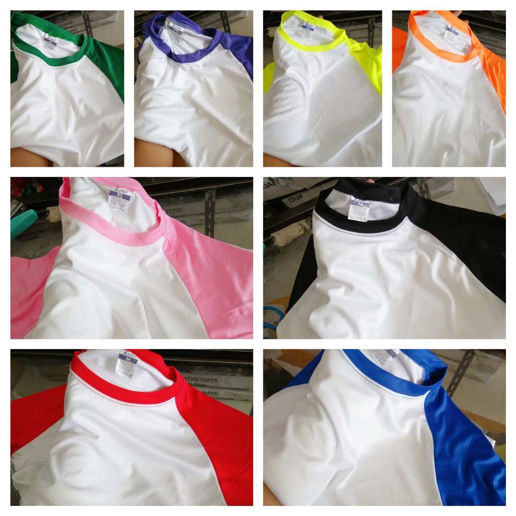 Keep Raglan Apple Green N White Active T S Short Sleeve Sports Material