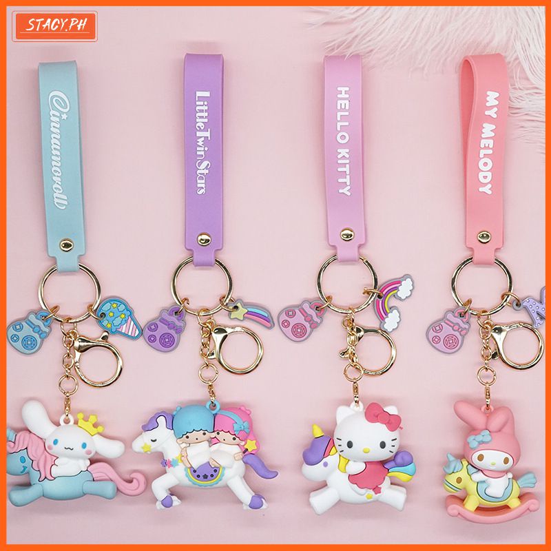 COD Sanrio Keychain Kuromi Kitty Anime Melody Cinnamonroll Key Buckle ...