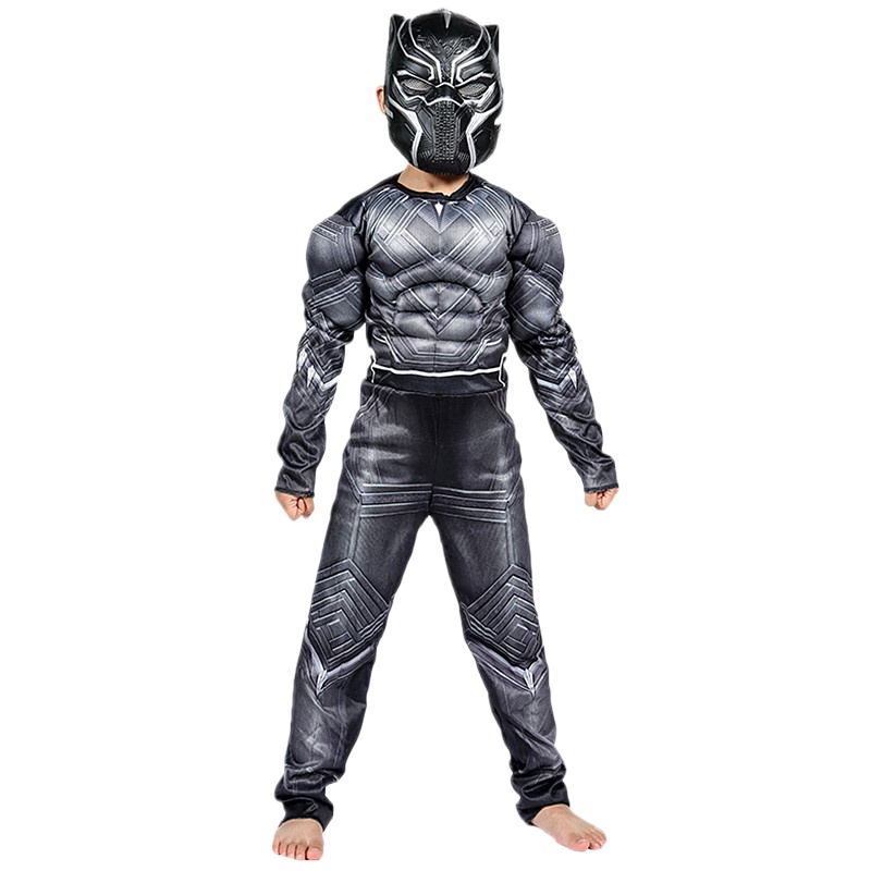 promotion Marvel 4-12y Black Panther Costumes Kids Halloween Costume ...