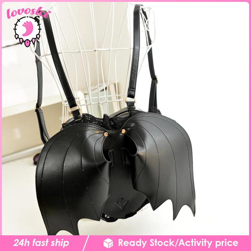 [Lovoski] Wing Backpack Gothic Women Backpack Lace Lolita Bag Shoulder ...