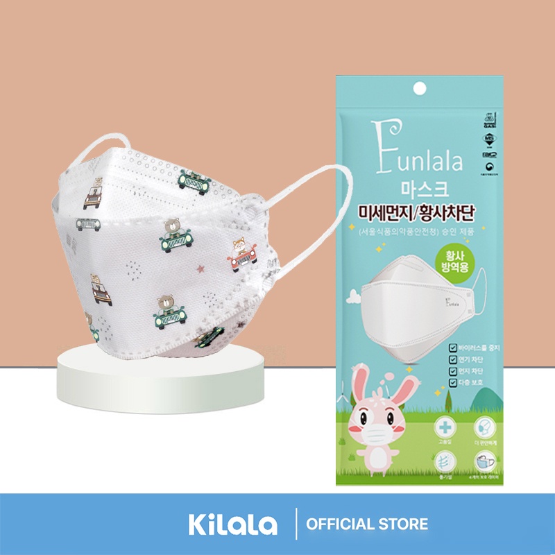 Kilala 50PCS KF94 Korea Design Face Mask Kids Facemask 4ply Fish Shape