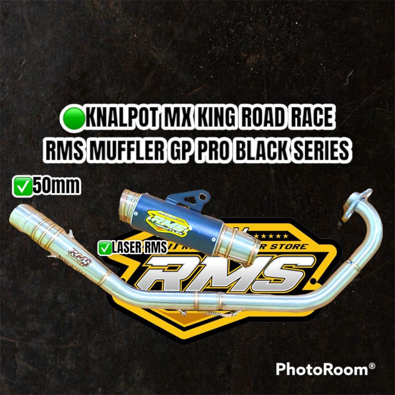 Mx KING ROAD RACE RMS MUFFLER ORIGINAL GP PRO BLACK SERIES Quality ...