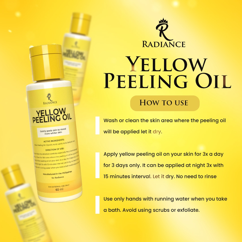 Yellow Peeling Oil by Radiance Skin Peeling Body Peeling Dry Skin