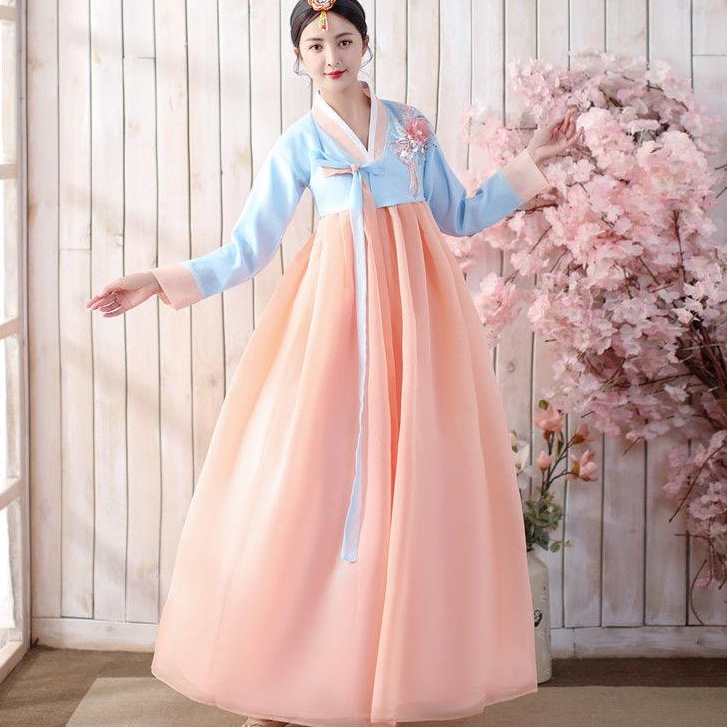 Korean Traditional Palace Hanbok Woman Hanbok Korean Folk Dance Costume ...