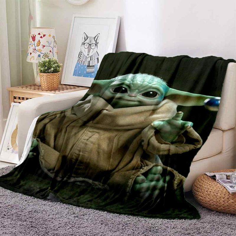 Baby Yoda Throw Blanket Star Wars Grogu Fleece Blanket Dunelm
