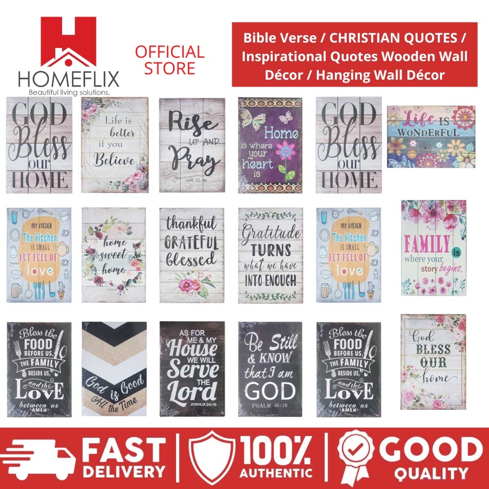 Bible Verse / CHRISTIAN QUOTES / Inspirational Quotes Wooden Wall Décor ...