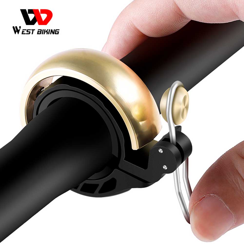 WEST BIKING Vintage Bicycle Bell Retro Ultralight Copper Road Bike Horn ...