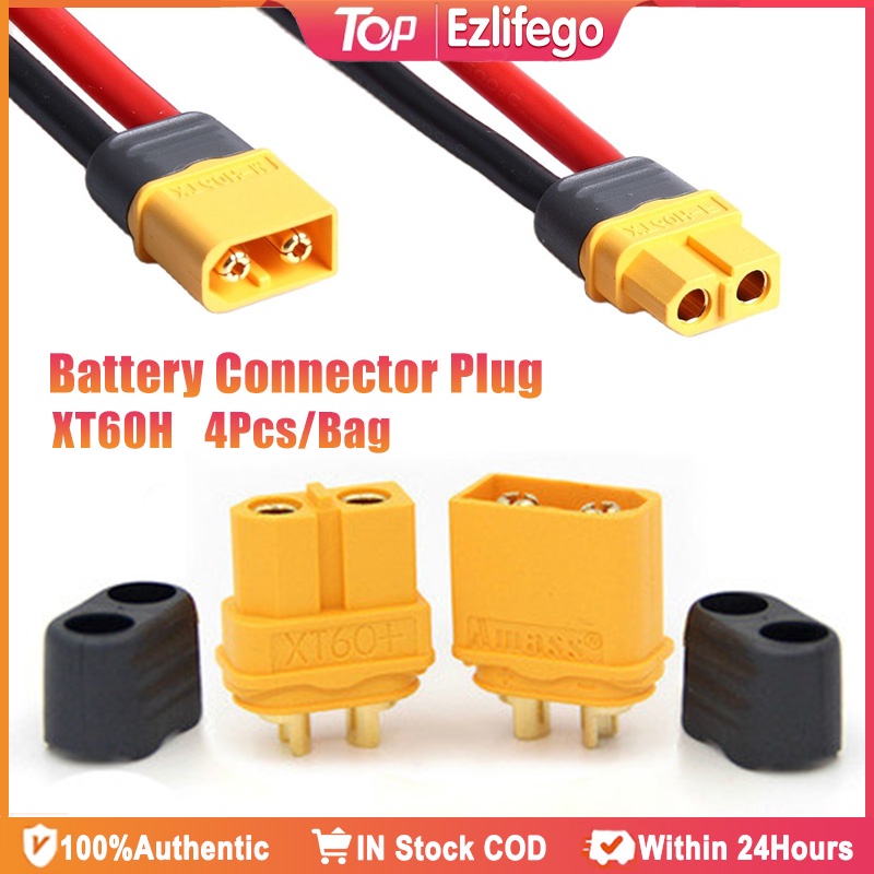 1 Pair XT60 Male Female Bullet Connectors Power Plugs With Sheath ...