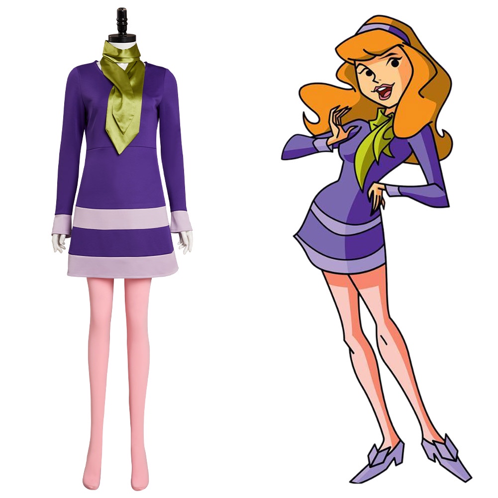 Scooby Doo Where Are You Daphne Blake Cosplay Costume Dress Outfits ...