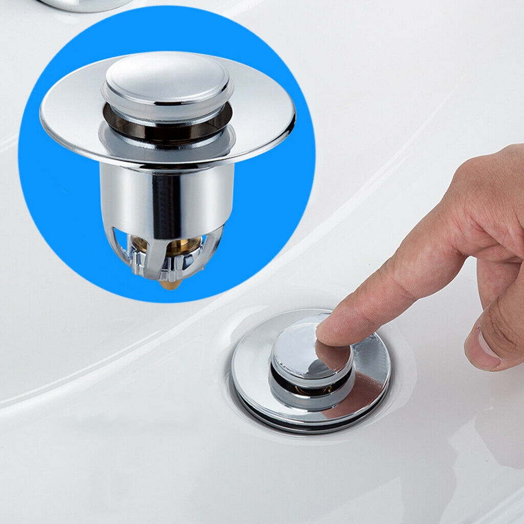 Bathtub Plug Stainless Steel Basin Drain Bounce Core Filter Plug