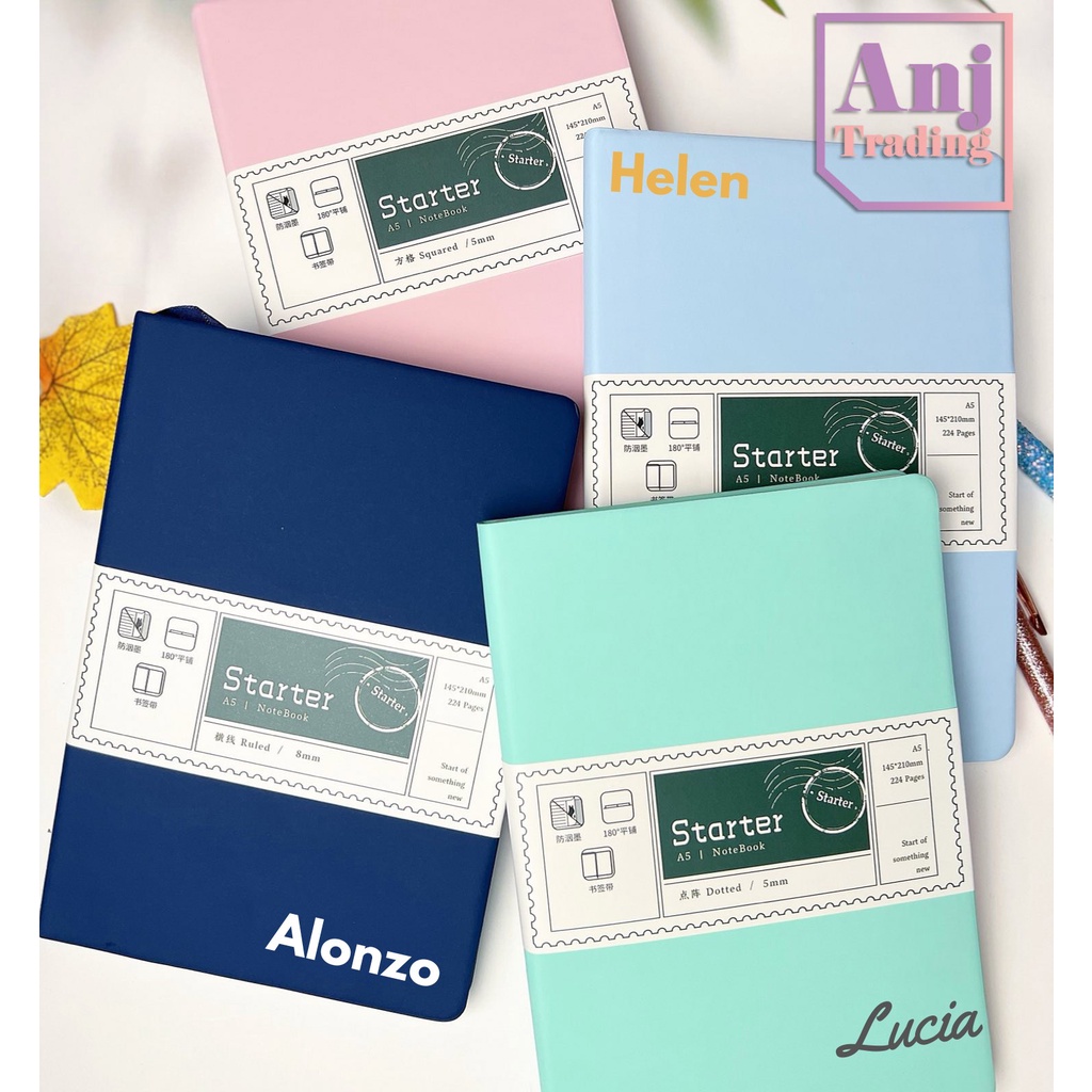 Classic Moleskin Dotted Lined Grid Notebook Journal A5 size PERSONALIZE name Shopee Philippines
