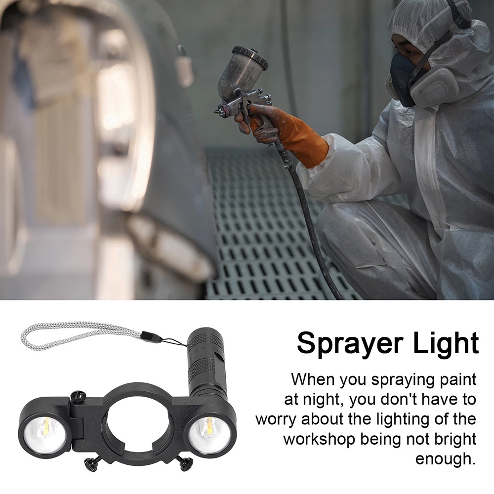 FLEXMAN Dual Light Spray Gun Lighting System - USB Portable Paint Gun Light For Automotive Work