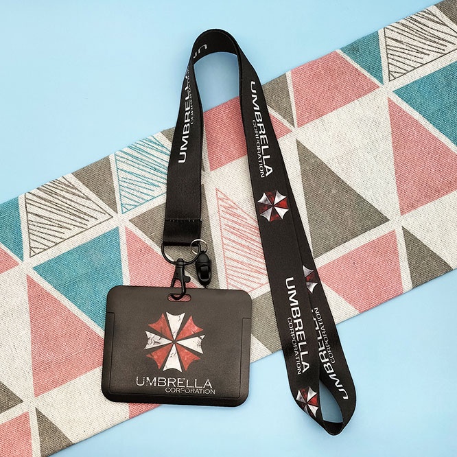 Resident Evil Neck Lanyard + Horizontal Card Holder ID Badge Cards Work ...