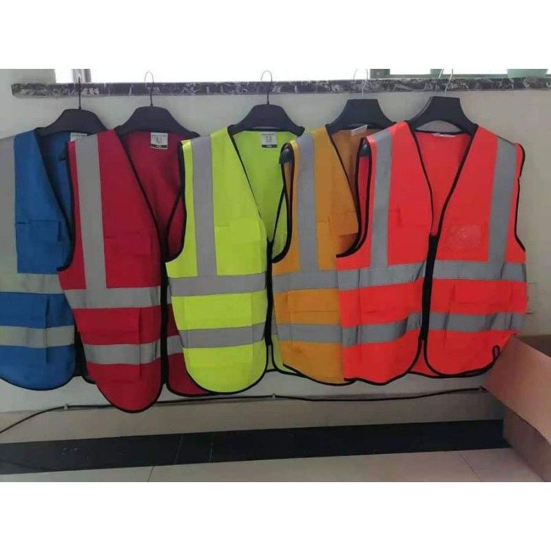 Reflective vest vest can print multipocket traffic construction safety