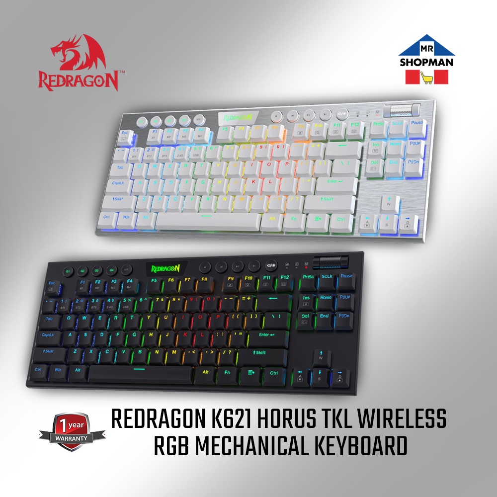Redragon K621 Horus TKL Wireless RGB Mechanical Keyboard | Shopee ...