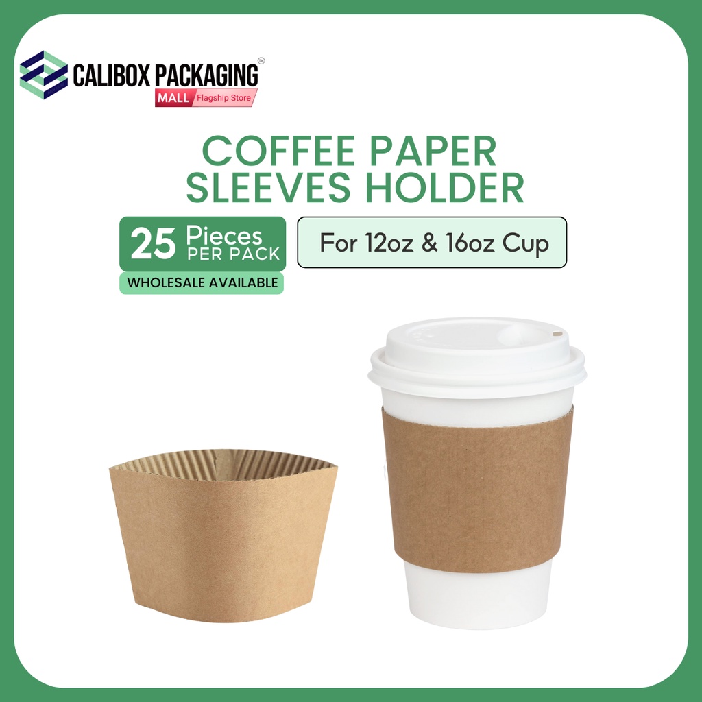 Calibox Packaging Coffee Cup Sleeve, Corrugated Cup Holder, Cup Sleeves