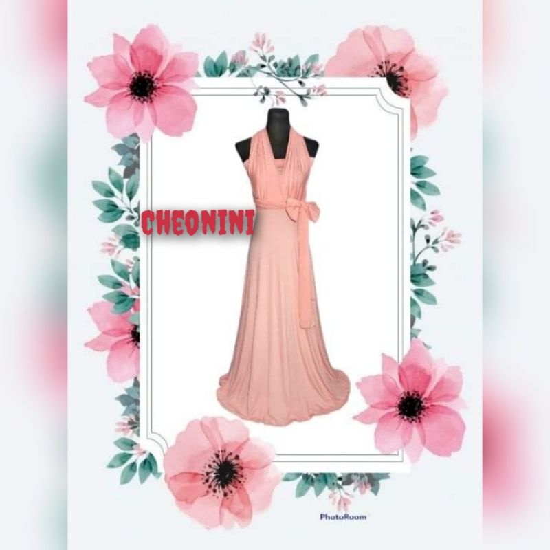 INFINITY DRESS LIGHT PEACH | WITH TUBE ATTACHED | FLOOR LENGTH | Shopee  Philippines