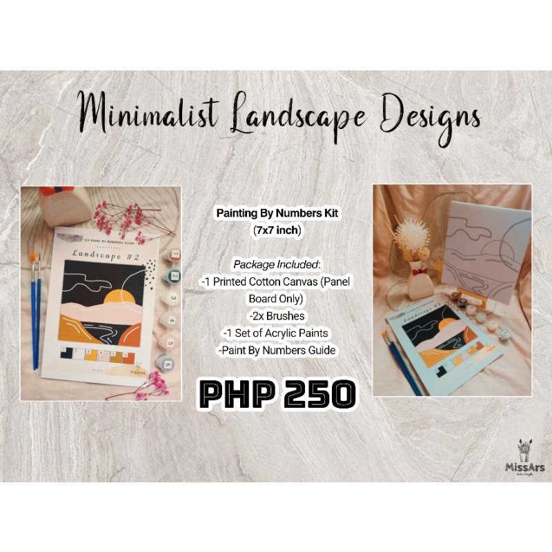 Minimalist Landscape Designs (DIY Paint By Numbers) Shopee Philippines