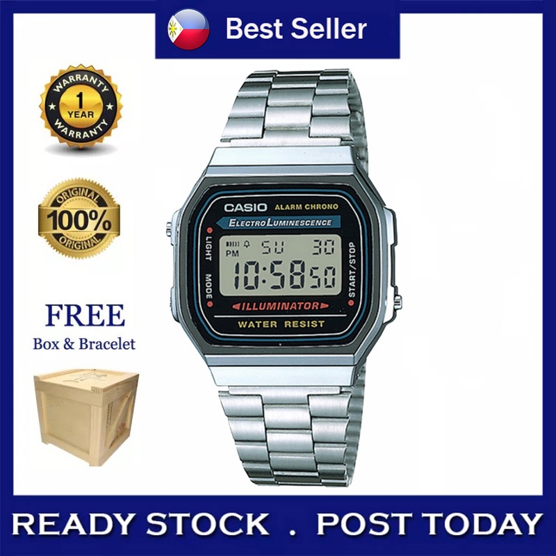 [Ready Stock & Fast Delivery] Casio Men's Watch Vintage (A168WA-1W ...