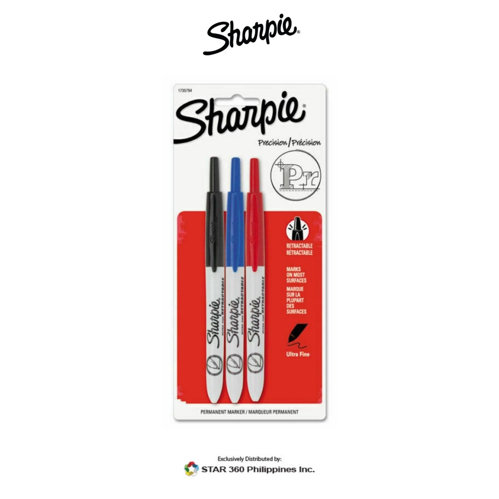 Sharpie Retractable Ultra Fine Assorted 3s | Shopee Philippines