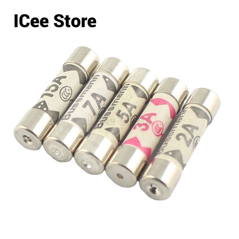 10Pcs BS1362 Ceramic Fuse British Bussmann Fuses 6x25mm 3A 5A 10A 13A