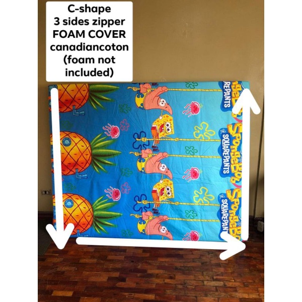 full Foam cover with zipper (uratex cover only) 4 inches thickness