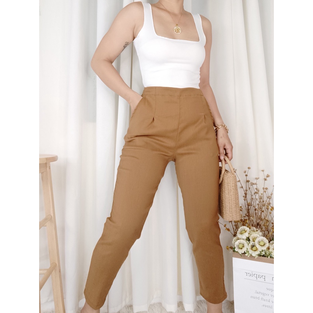 Mumu Georgina High Waist Tailored Slim Fit Pencil Or Cigarette Cut ...