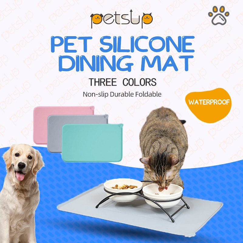 Silicone Pet Food Plate Mat Nonslip Durable Foldable Pet Mat Portable