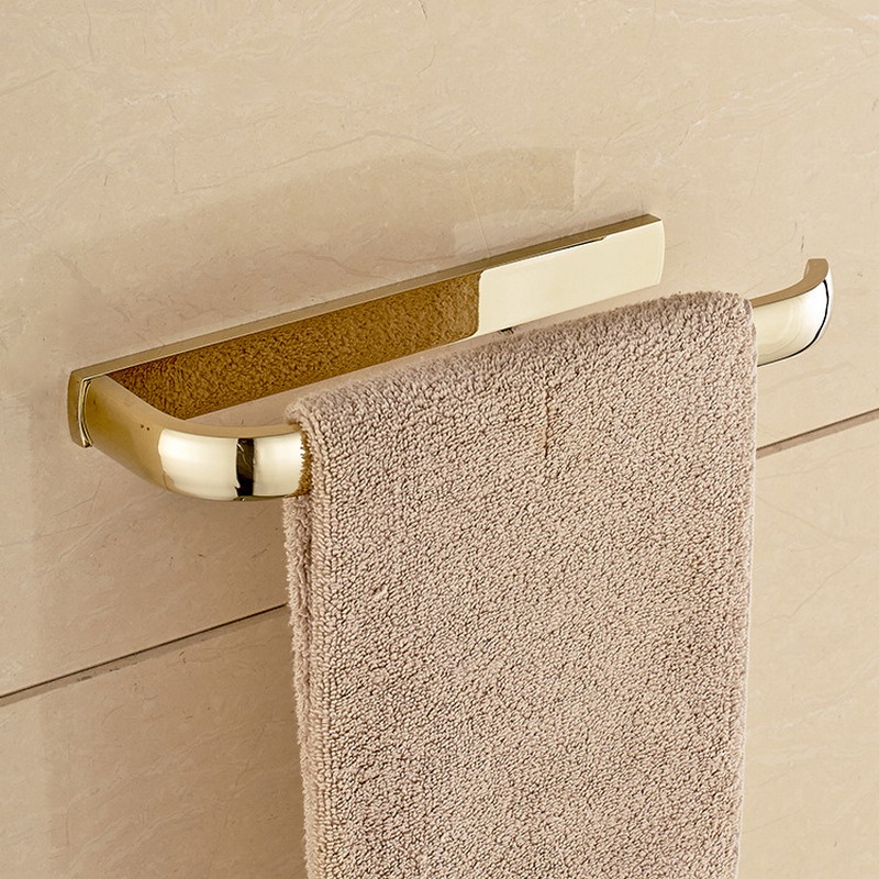 Towel Holder Gold Color Square Kitchen Bathroom Towel Holder for Towels