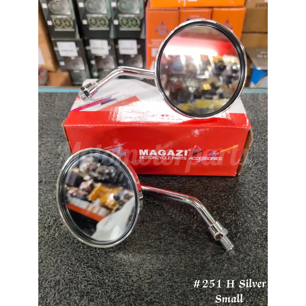 Chrome 7/8" 1" 22mm 25mm Round Bar End Mirror Diamond Cut-down Café For Harley - Foto 2